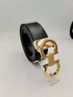 Ferragamo Classic Gold Leather Belt