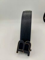 Burberry Black Gold Leather Belt