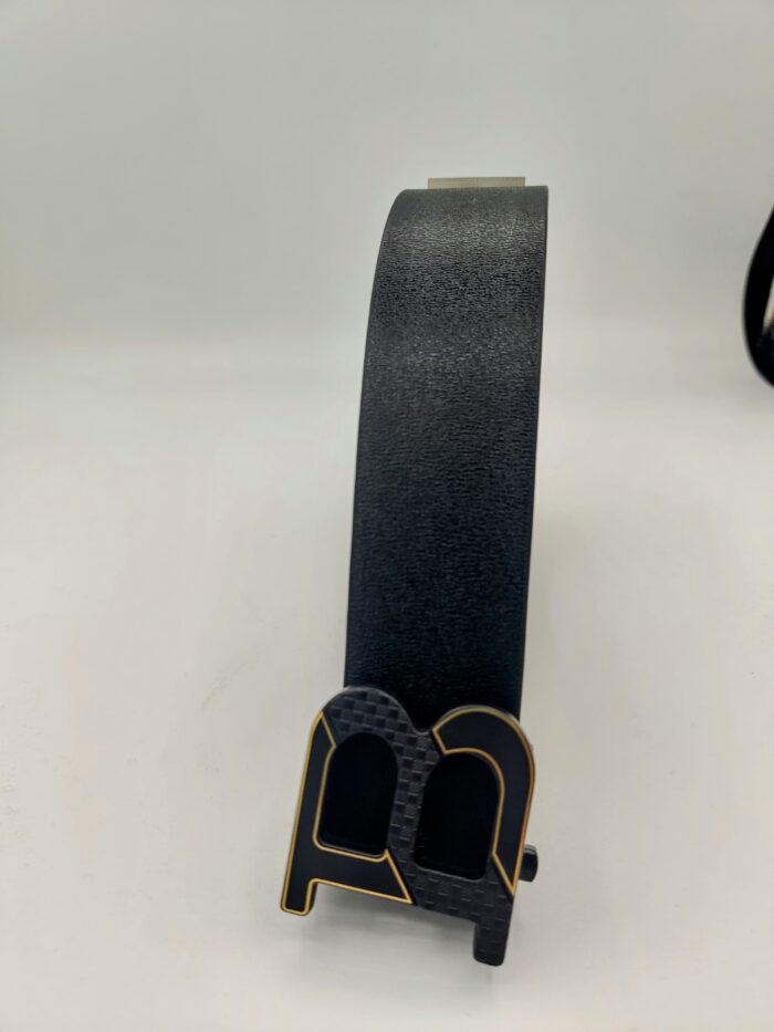 Burberry Black Gold Leather Belt