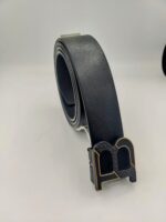 Burberry Black Gold Leather Belt