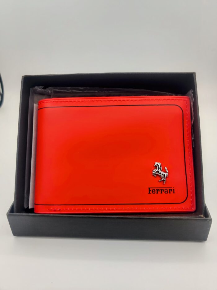 Ferrari Red Leather Wallet