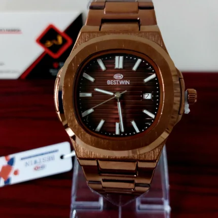 Bestwin Men Brown Metal Watch